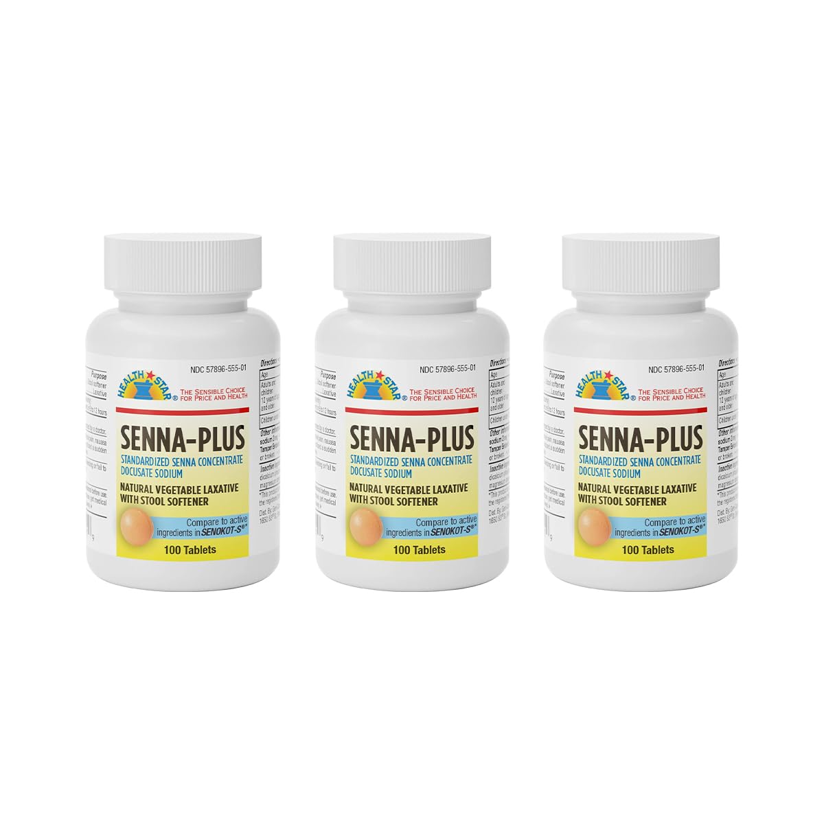 GeriCare Senna Plus pack triple tablettes – soulagement constipation possible.