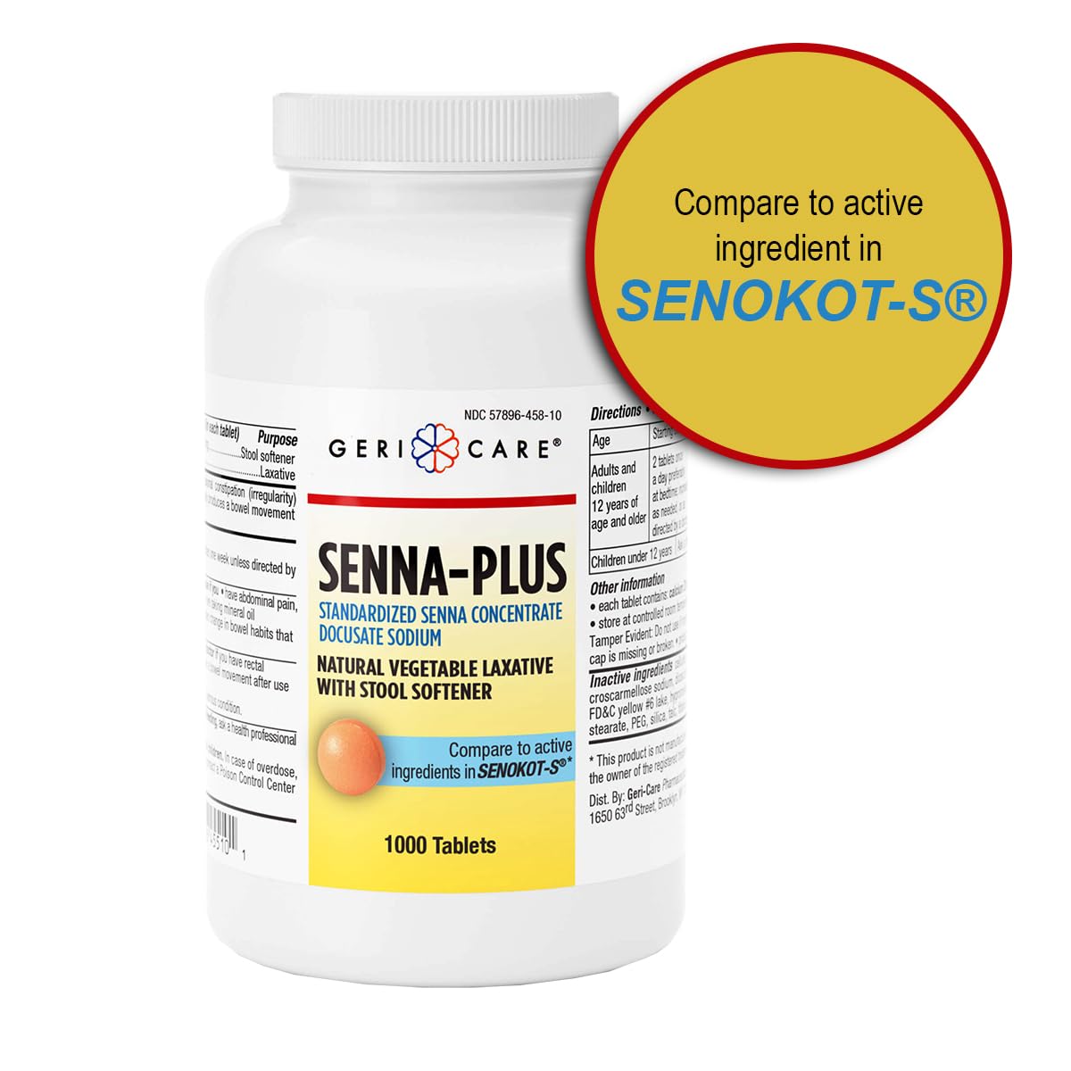 GeriCare Senna Plus: emballage prêt pour une utilisation quotidienne et responsable.
