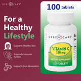 Gélules GeriCare Vitamine C 250 mg – antioxydants pour protéger les cellules.