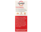 Cuillère-dose Geritol montrée, prise après le repas.