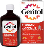 Geritol Liquide : étiquette claire indiquant origine et mode d'emploi.