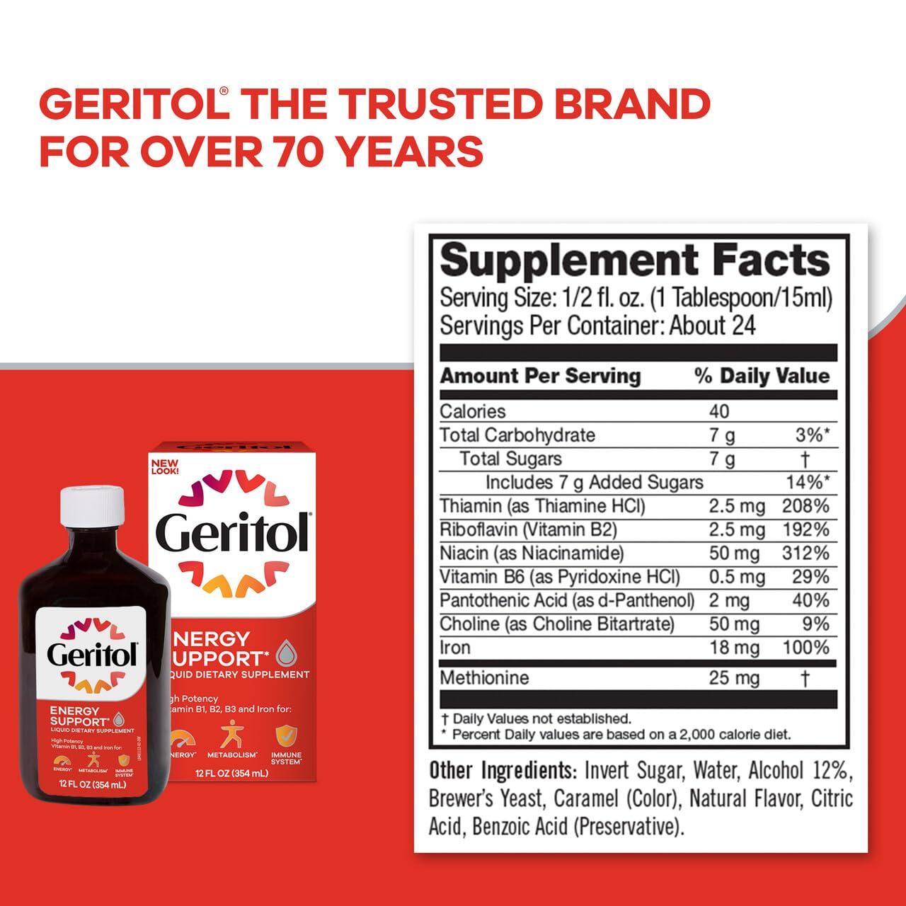 Geritol Liquide : prise facile après repas avec goût agréable