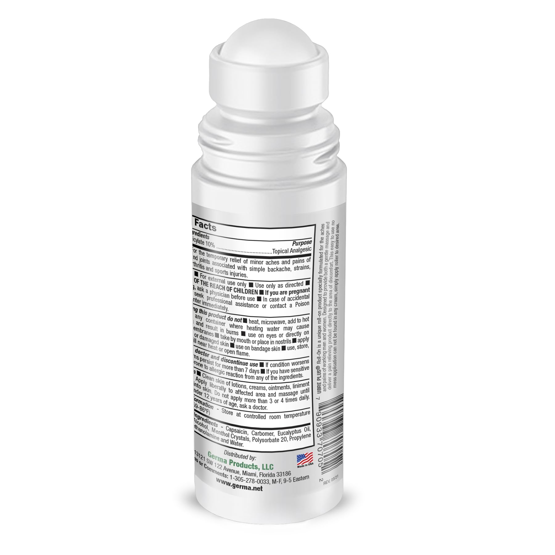 Germa Udder Plus Roll-On format quotidien et portable pour le quotidien.