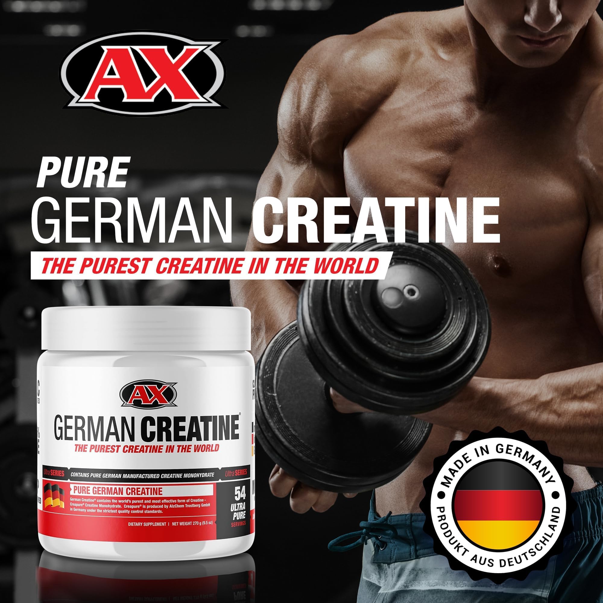 German Creatine prise-avant-entrainement: énergie soutenue et performance.
