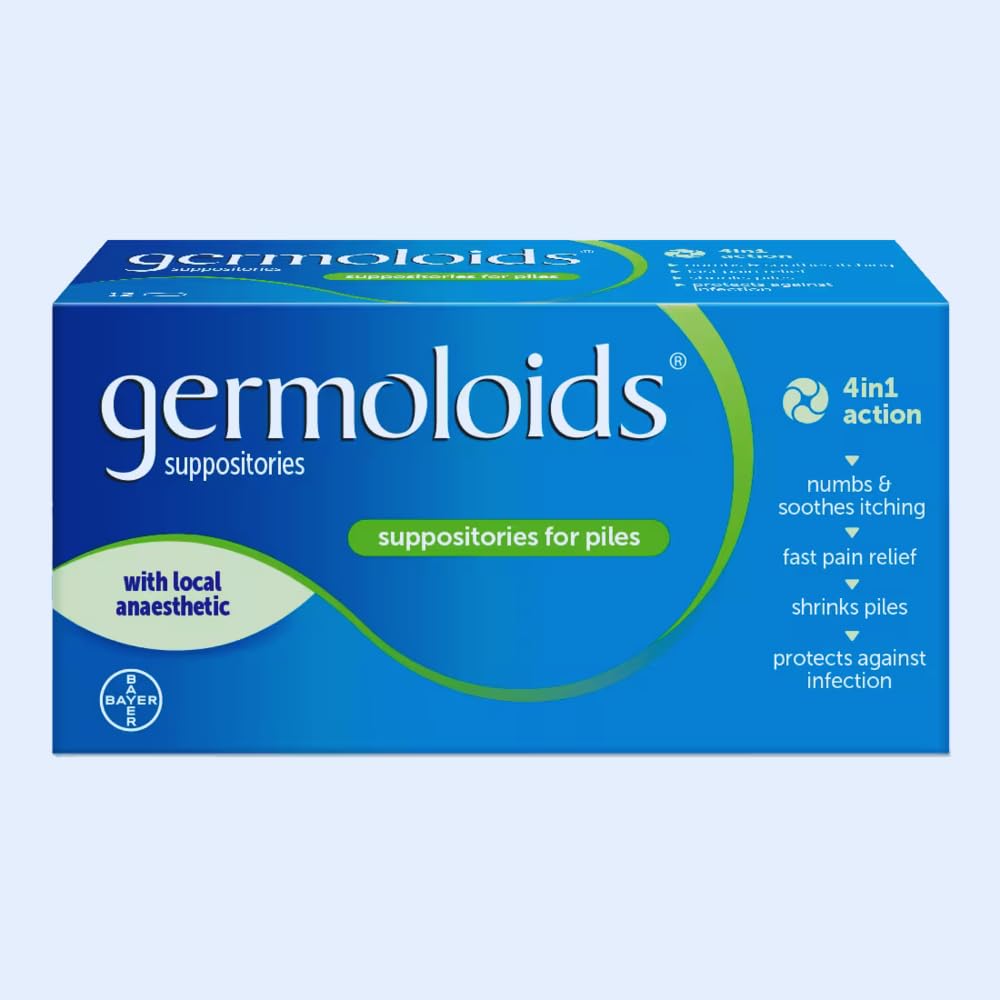 Germoloids Suppositoires X12 — emballage pratique pour usage à domicile et confort