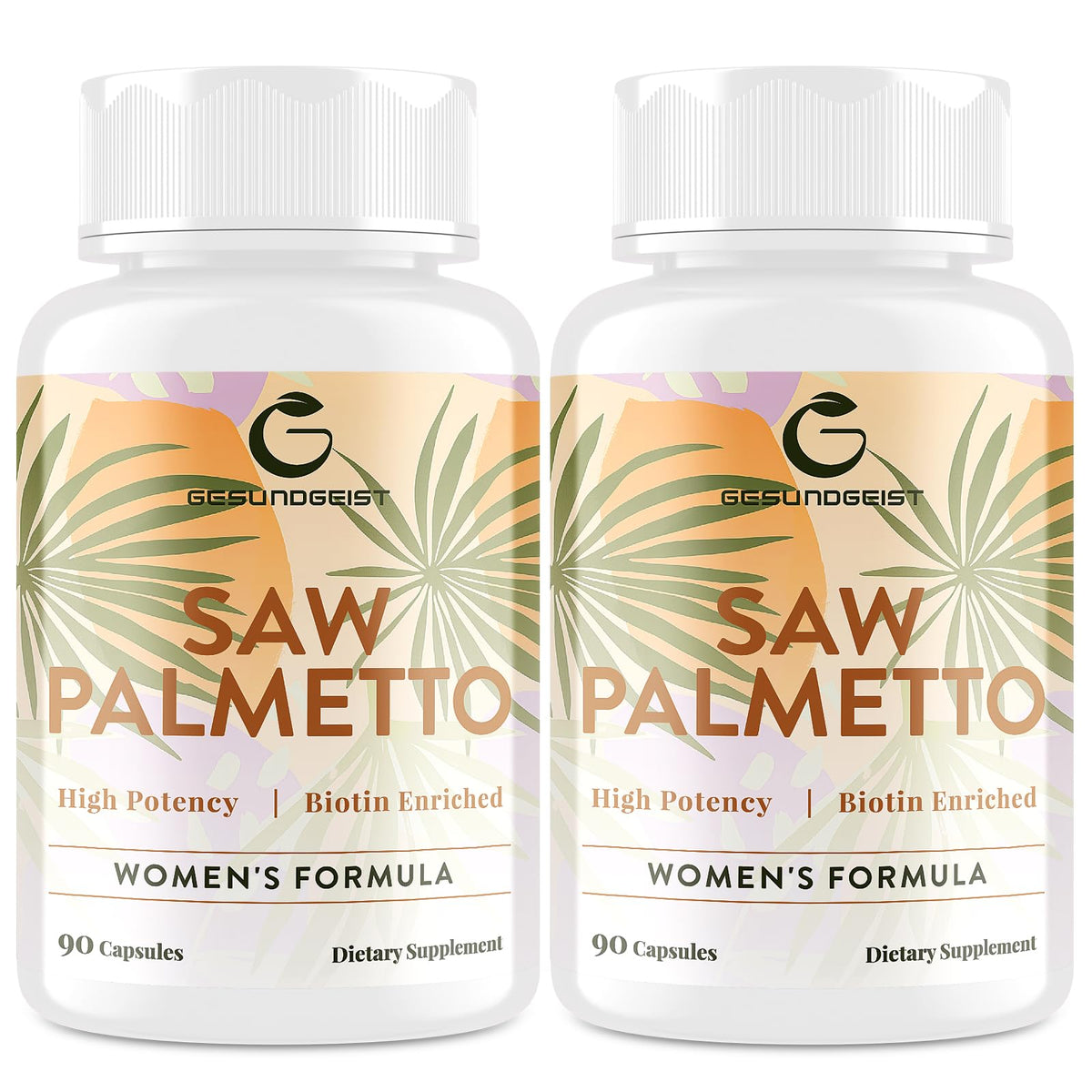 Gesundgeist Saw Palmetto capsules, soutient potentiel cheveux et ongles.