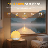 Geuuap Réveil Sunrise: lumière nocturne dimmable pour une ambiance calme.