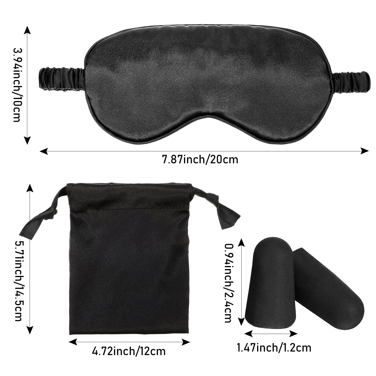 Masque Geyoga anti-lumière noir et gris pour obscurité efficace.