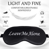 Geyoga masque yeux ajustable noir avec boucle douce et maintien