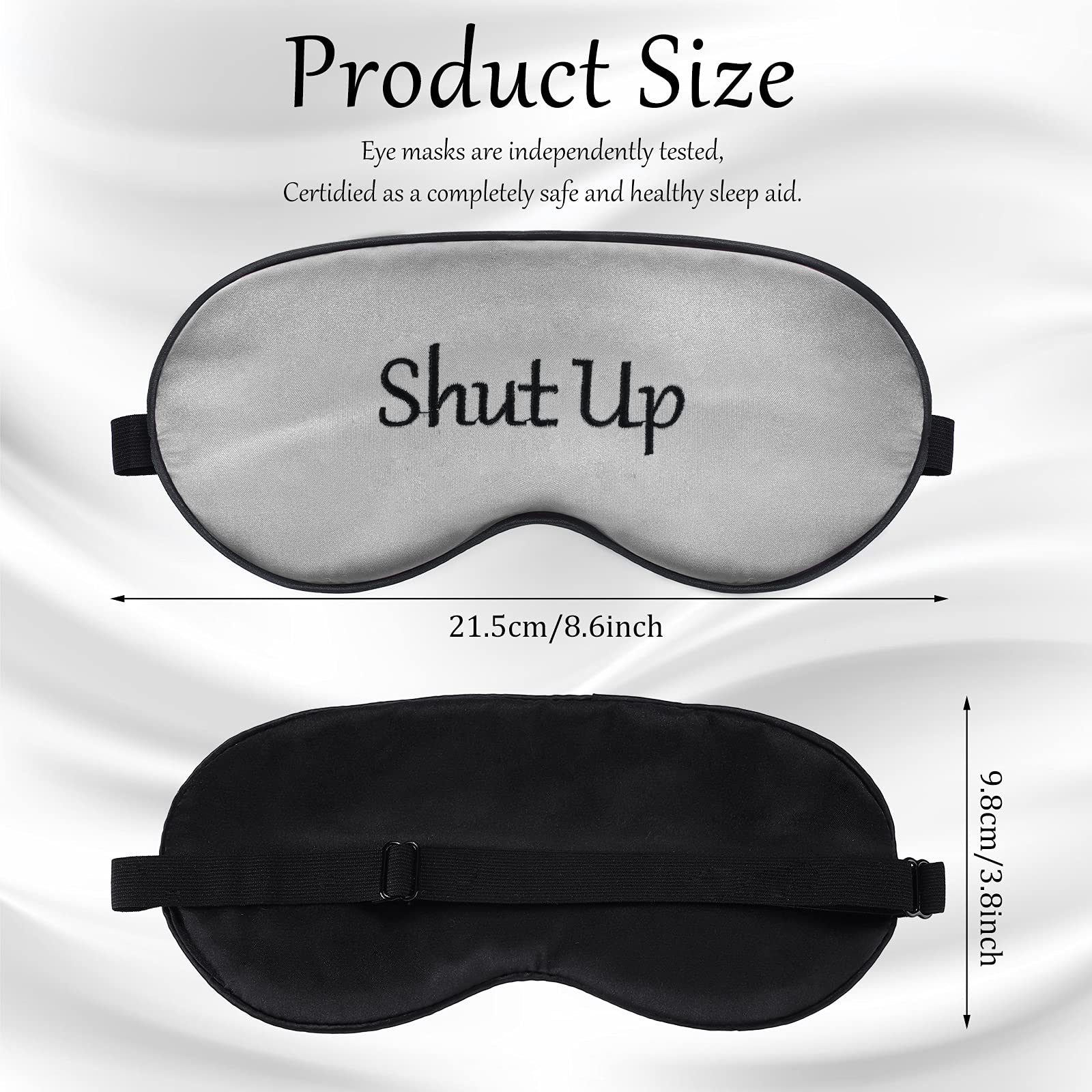 Masque yeux Geyoga satin violet: élégant et confortable pour méditation et sieste.