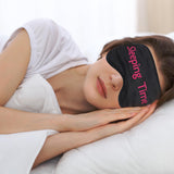 Geyoga masque yeux satin noir portable avec pochette voyage pour emmener partout