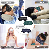Geyoga masque yeux en soie bandeau réglable, cheveux protégés