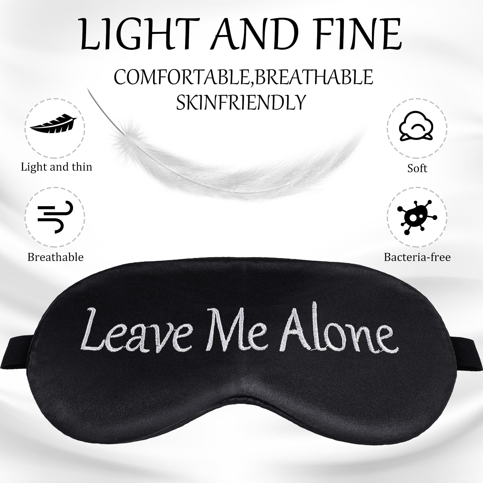 Geyoga masque yeux en soie vert sombre, confort en voyage