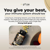 Gflow-vitamine-c-zinc-d: nutriments clés et antioxydants pour la vitalité.