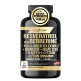 gflow vitamins Resveratrol-Berberine Thé Vert extrait, bouteille: soutien antioxydant quotidien et énergie