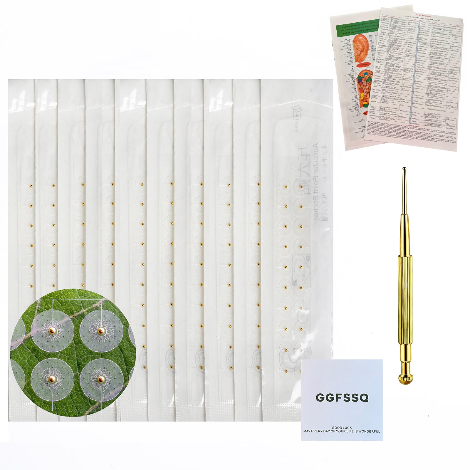 GGFSSQ graines auriculaires kit 200 pièces pour une détente à domicile.