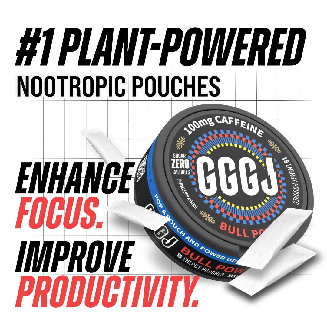 GGGJ pochettes énergie format pratique offrant énergie durable sans sucre.