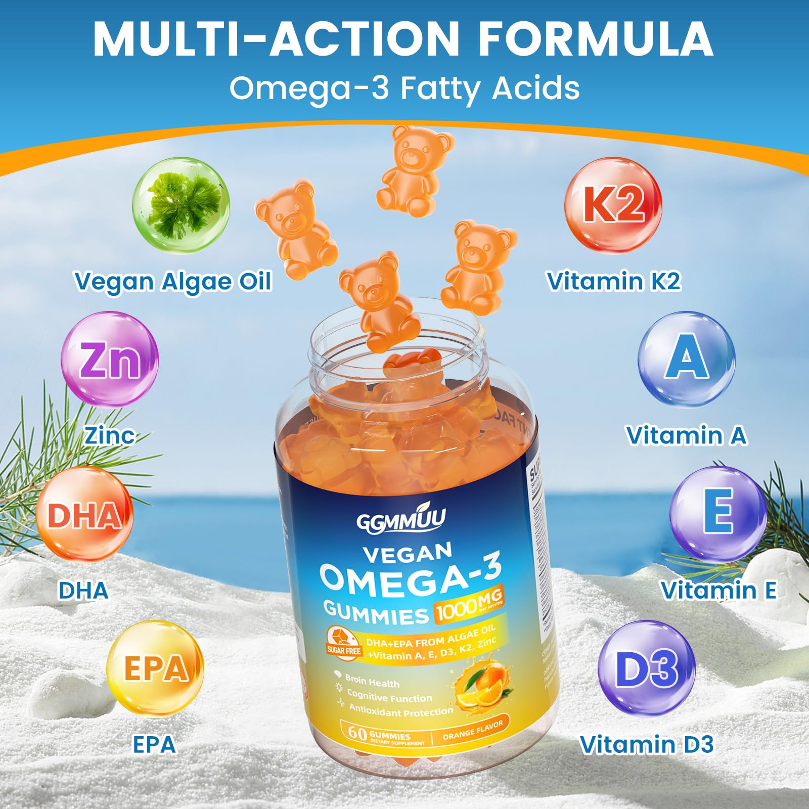 Gommes GGMMUU Omega3 sans gelatine et sans gluten