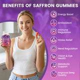 GGMMUU Safran Gummies – gomme orange, texture agréable et routine quotidienne pratique.