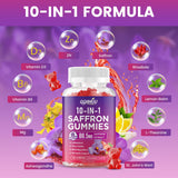 Emballage pratique GGMMUU Safran Gummies pour emporter.