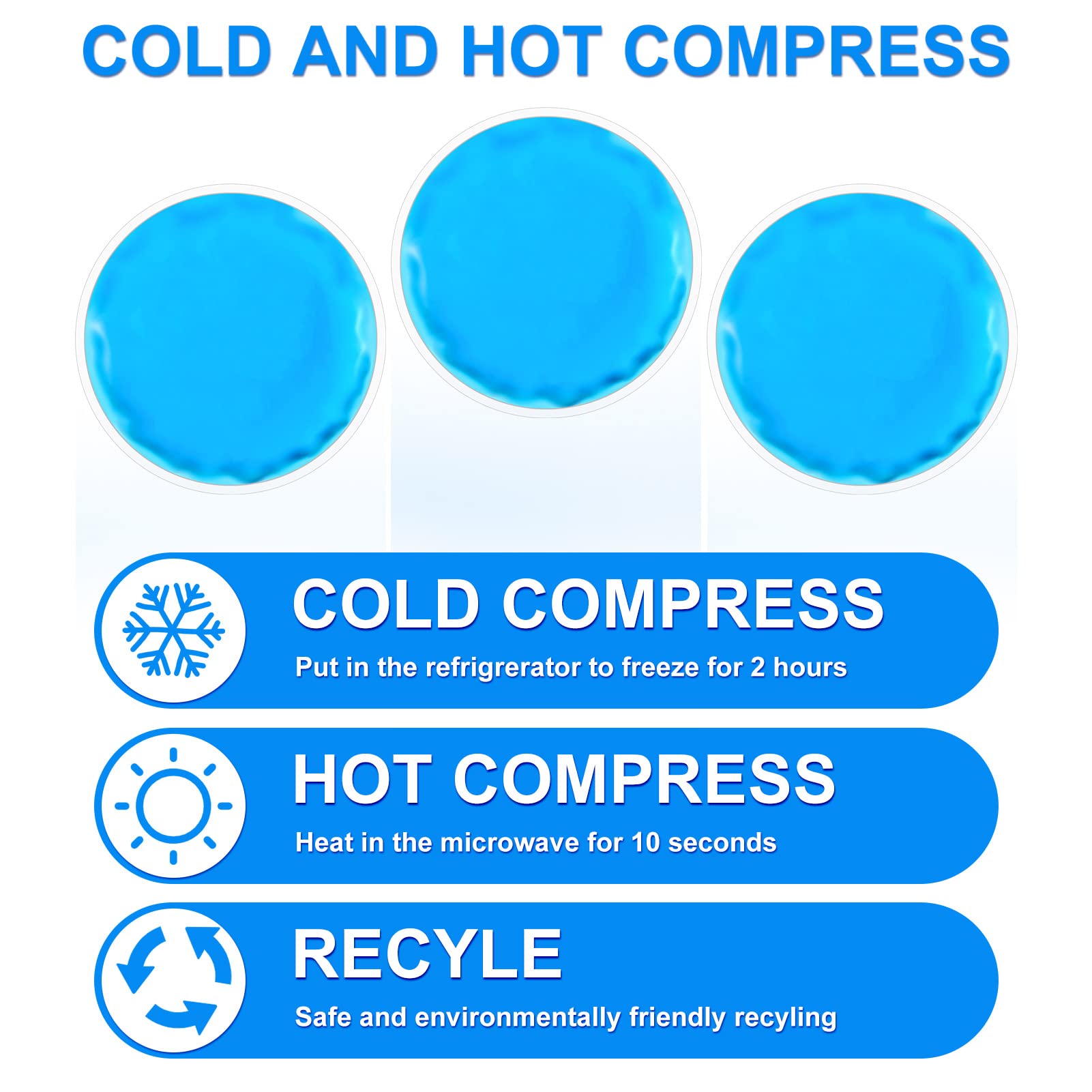 Compresse froid/chaud GGSTDDUP pour le visage, utilisation simple et rapide.