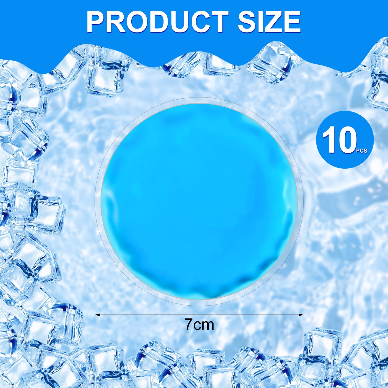 Poche de glace ronde réutilisable GGSTDDUP, format compacte.