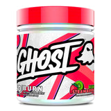 GHOST Burn Kiwi Strawberry emballage, énergie pré-entraînement et goût rafraîchissant.