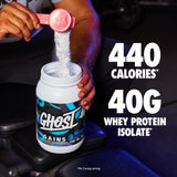 GHOST Clear Gains etiquette transparente, étiquette complète montrant les doses des actifs.