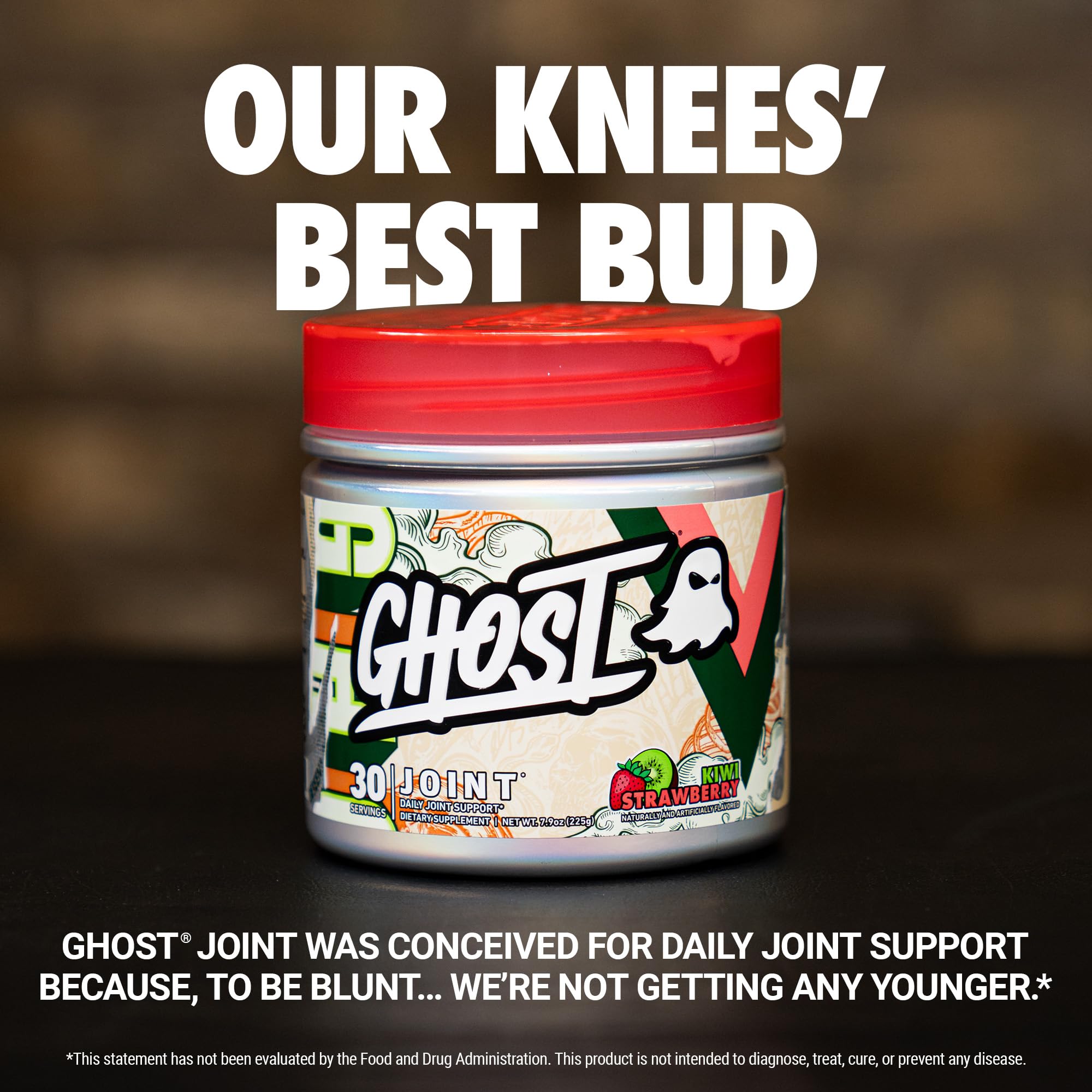 GHOST Joint Kiwi Strawberry: dose affichée, soutien potentiel des articulations.