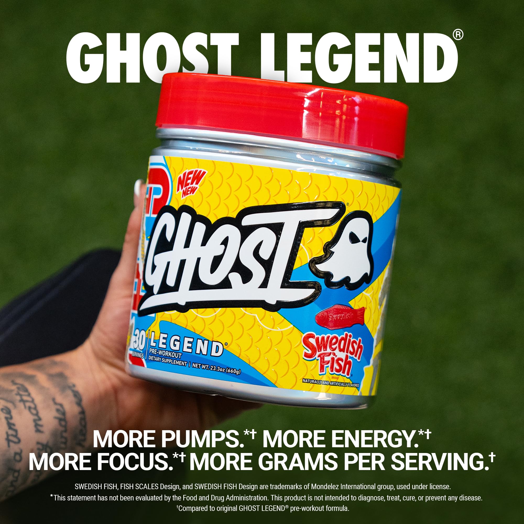 GHOST Legend – concentration et focus grâce à une caféine précise.