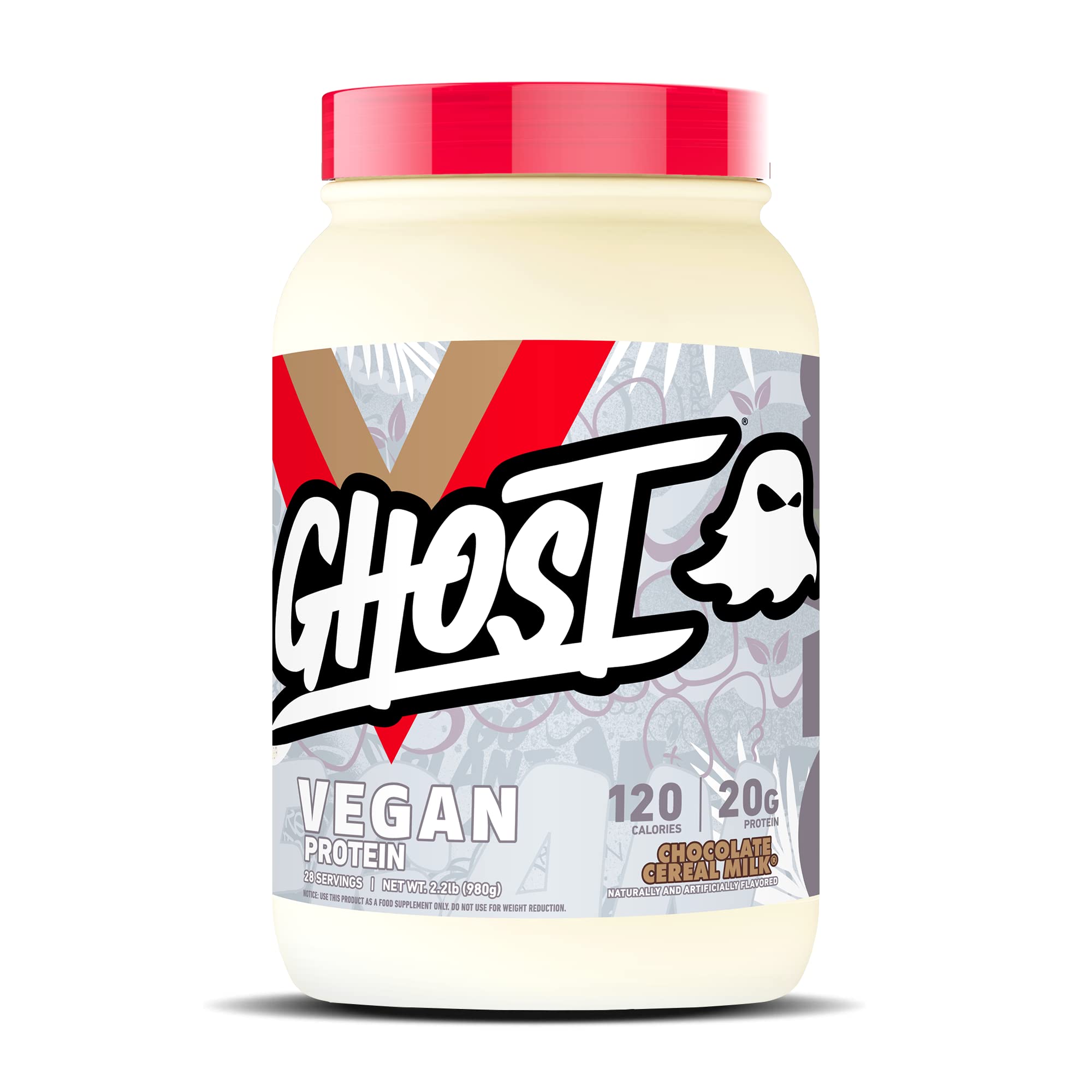 GHOST protéine végane poudre chocolat lait céréales pour shakes gourmands.