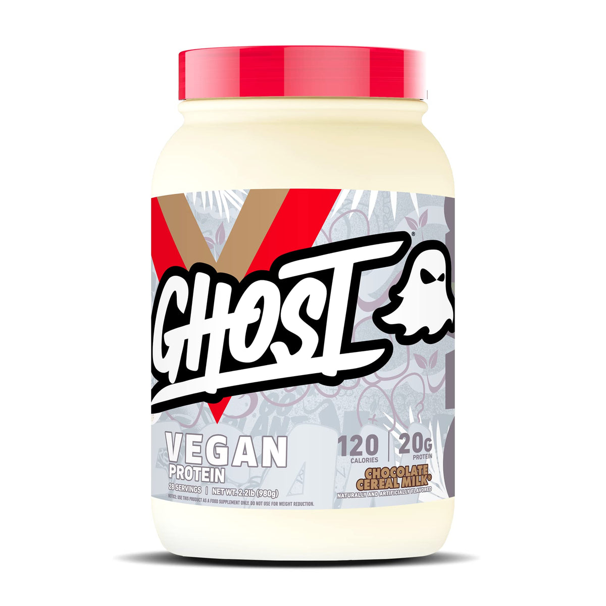 GHOST protéine végane poudre chocolat lait céréales pour shakes gourmands.