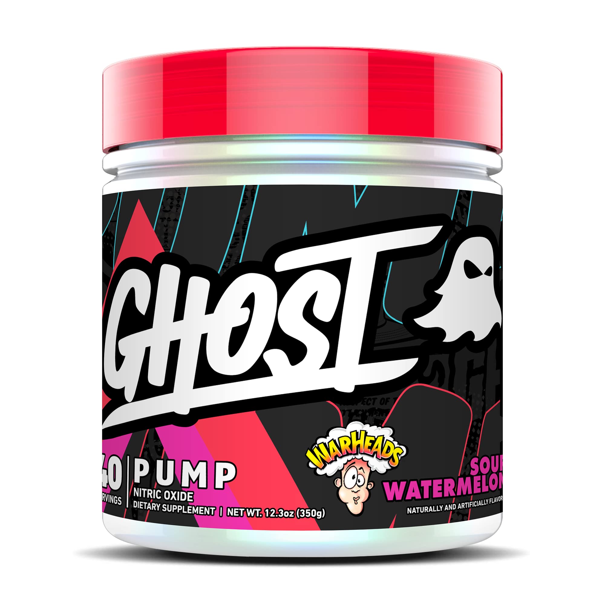 GHOST Pump poudre nitrique Warheads Sour Watermelon, 40 doses pour une expérience puissante sans stimulant