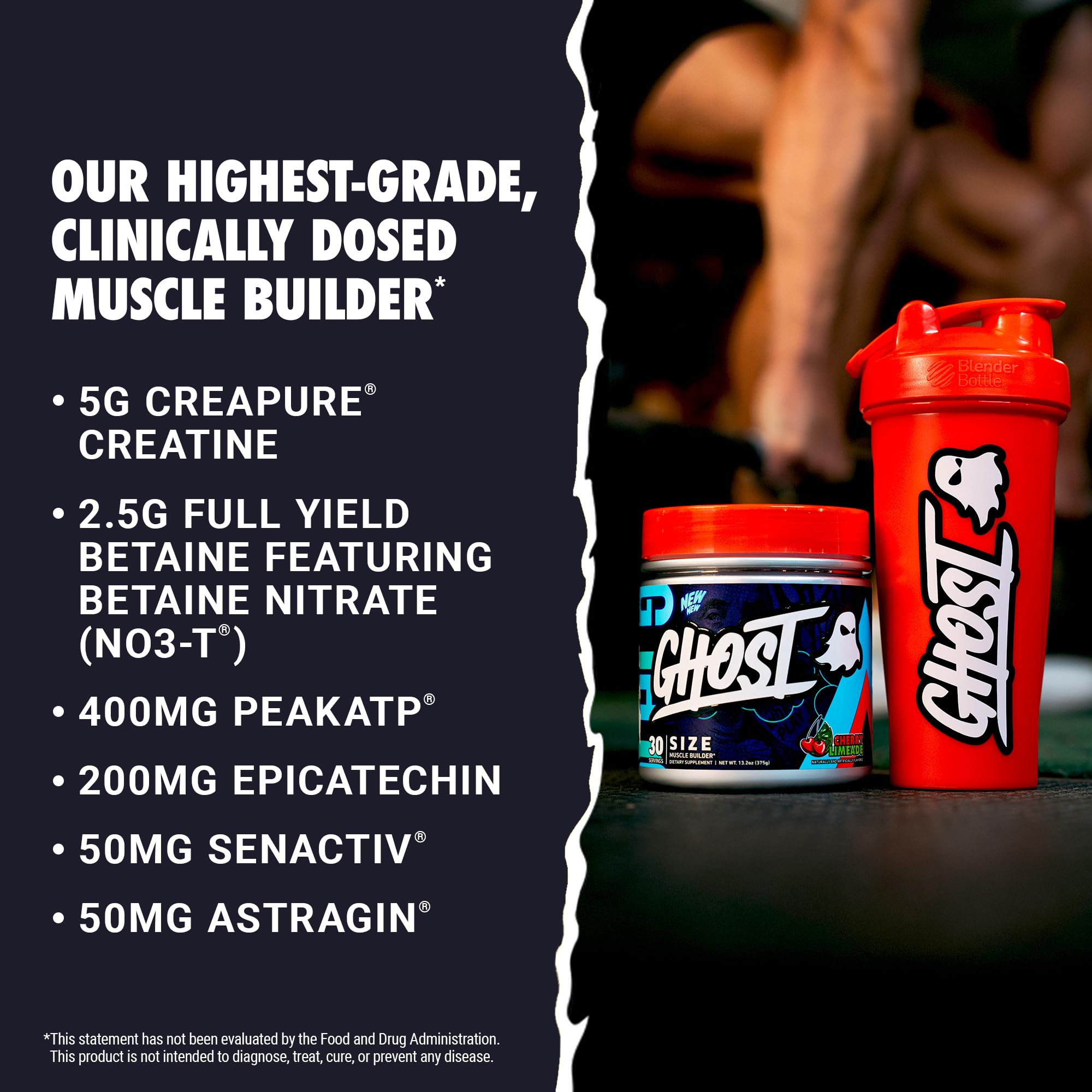 GHOST Size dose créatine 5 g, soutien potentiel après l’entraînement.