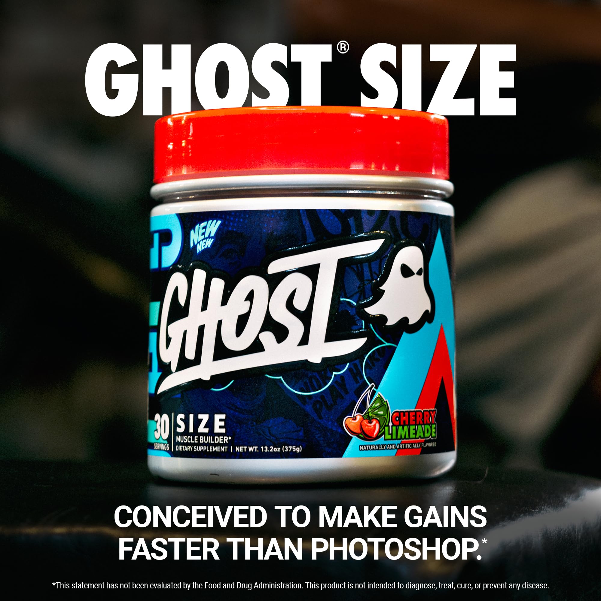 GHOST Size flacon-saveur cerise et citron vert, idéal pour une boisson de récupération.