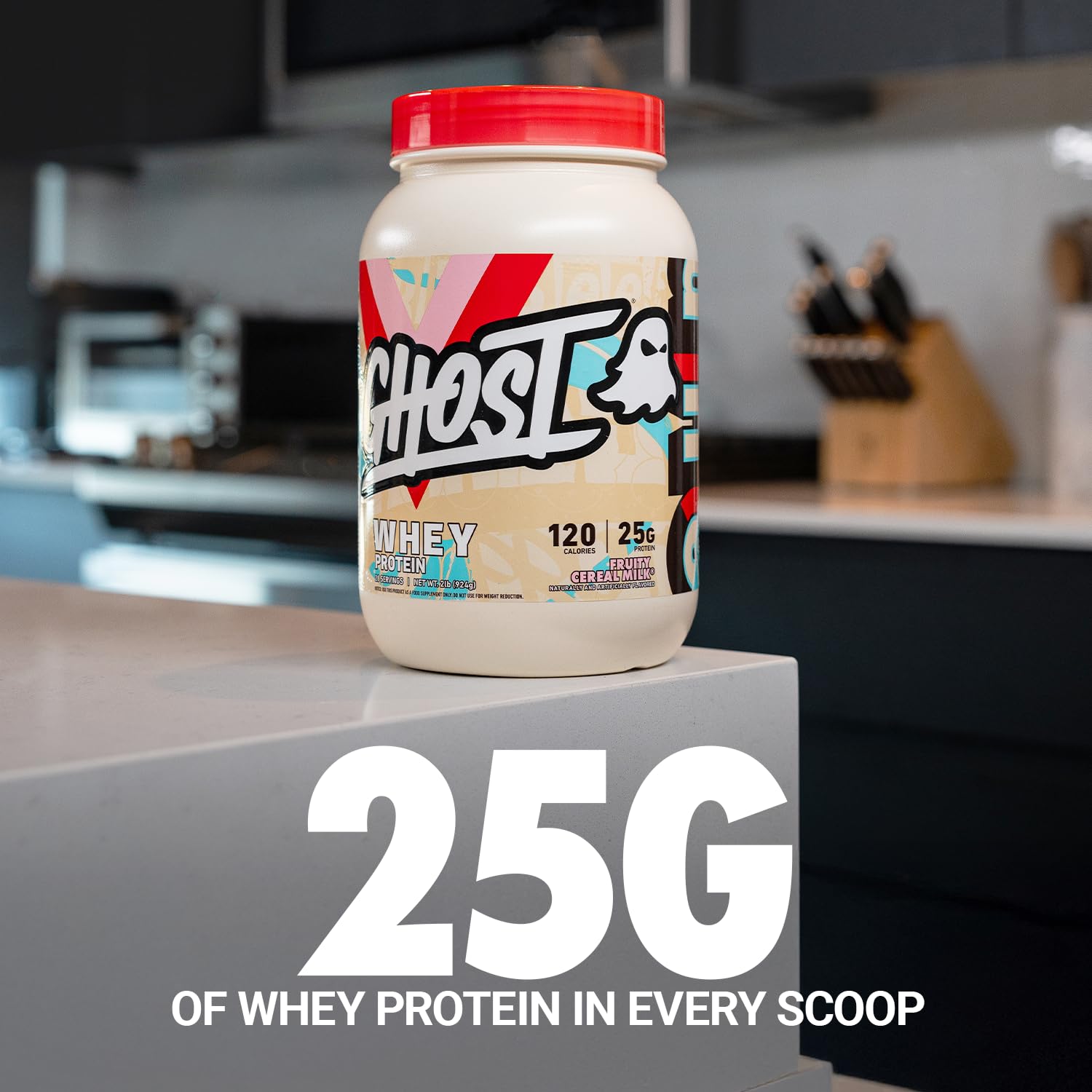 GHOST Whey Fruity Cereal Milk dans un smoothie, texture onctueuse