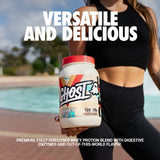 GHOST Whey Coffee Ice Cream, étiquette claire montrant les protéines pour une sélection éclairée des ingrédients.