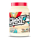 GHOST Whey Coffee Ice Cream, poudre 2lb, pot en vedette, pratique pour shakes post-entraînement.