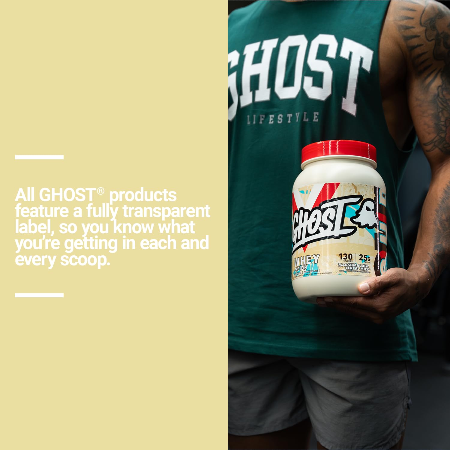 GHOST protéine lactosérum – ingrédients de qualité pour smoothies