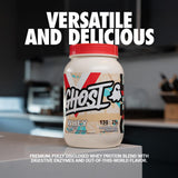 GHOST protéine lactosérum saveur marshmallow – doseur visible et étiquette claire