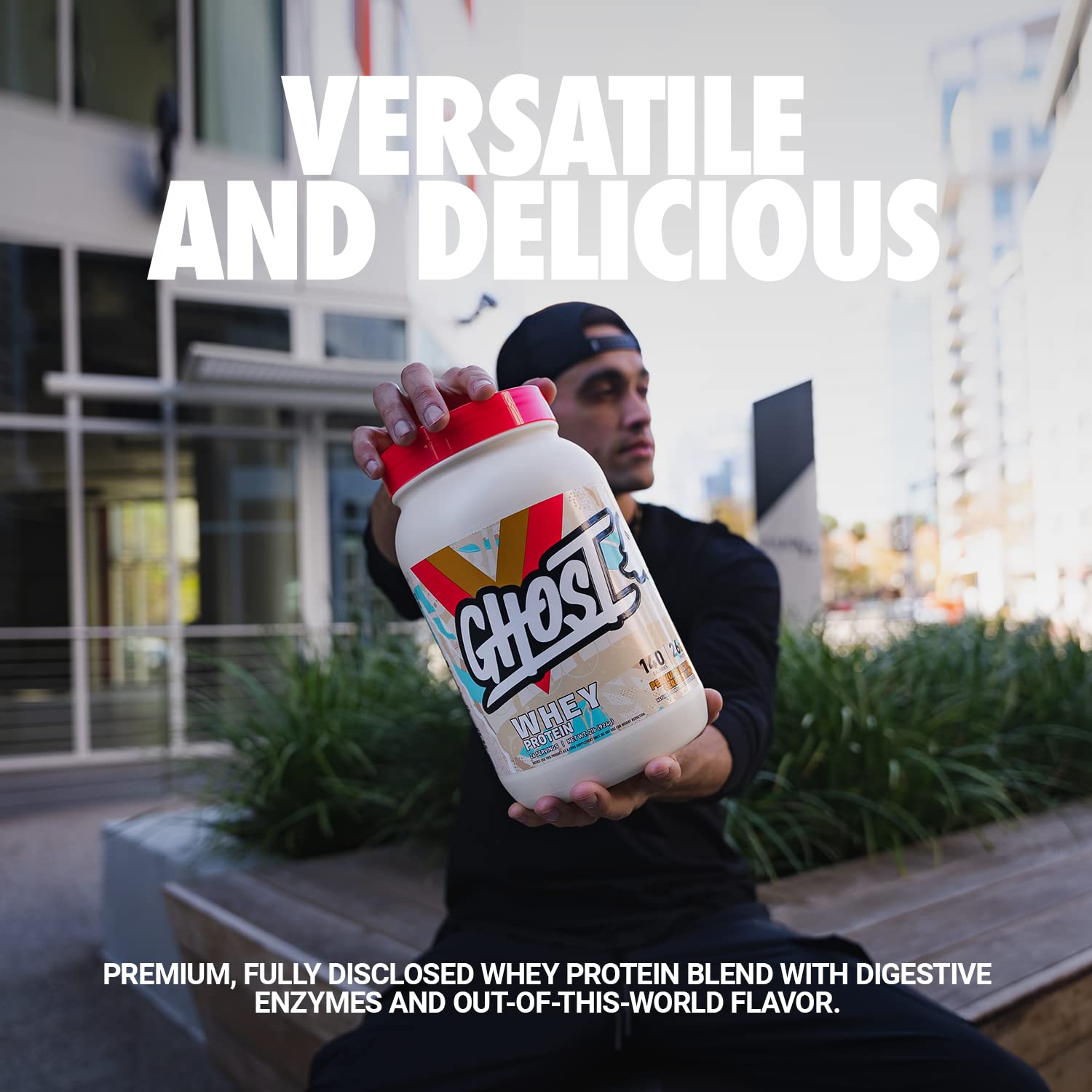 Portion Ghost Whey, dose précise: mélange facile pour boissons protéinées pré ou post-entraînement.