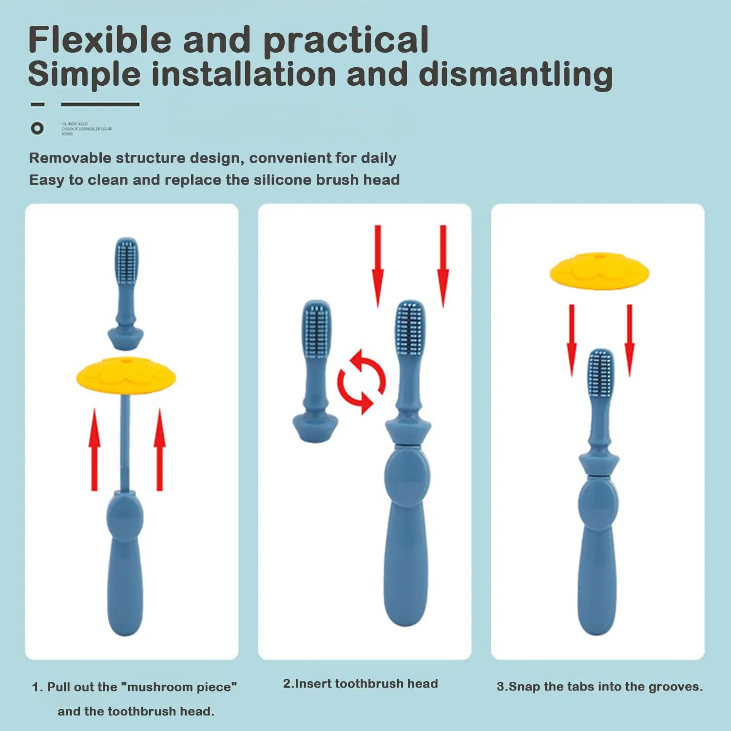 GIAVGIAV ensemble complet brosse-dents bébé avec étui pratique