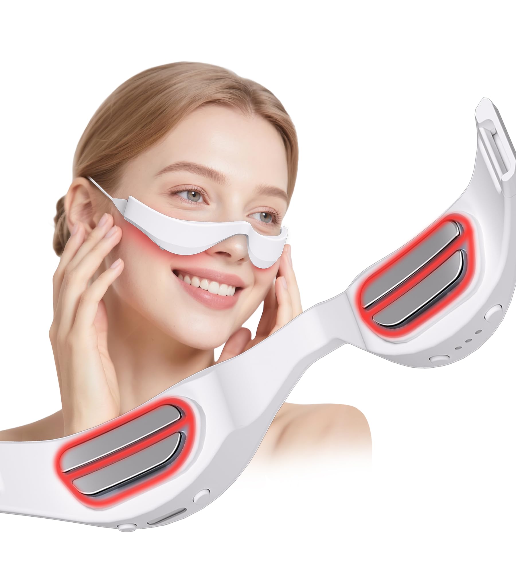 GIAYERN lunettes thérapie lumière rouge sous les yeux pour un regard plus lumineux.