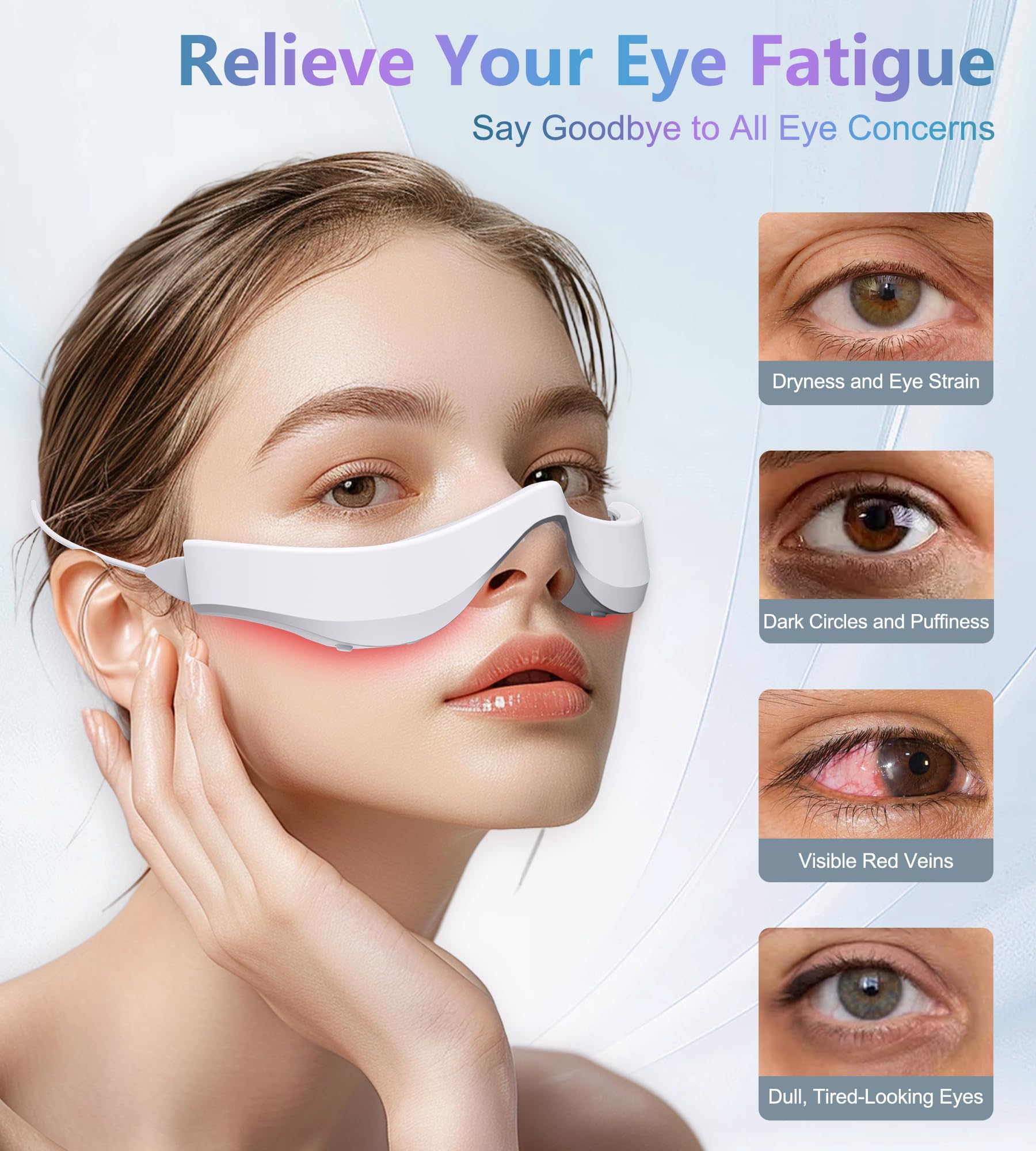 GIAYERN massager yeux microcourant ergonomique détendant les contours.