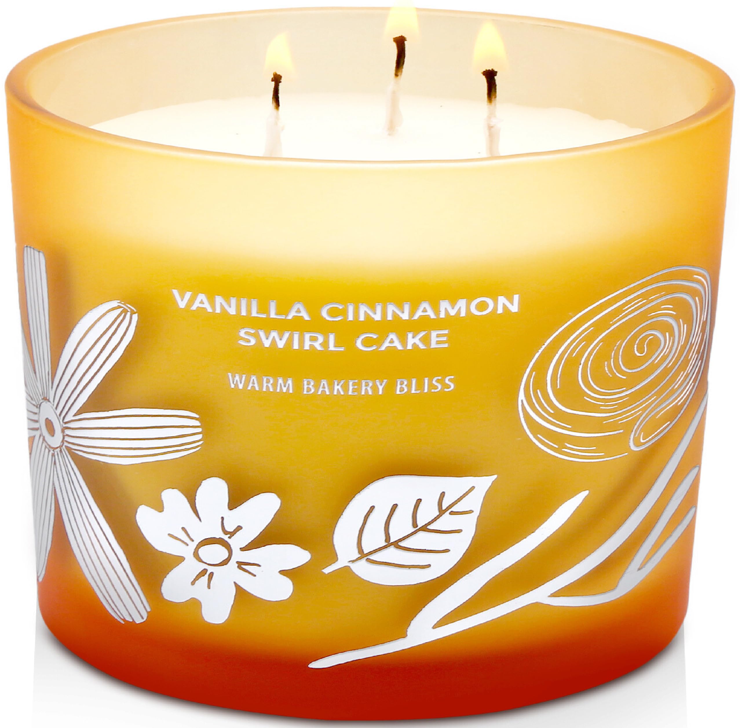 Bougie GIFTAWAY Vanille Cannelle Swirl, scène ambiance cosy pour salon, réchauffe l’atmosphère.