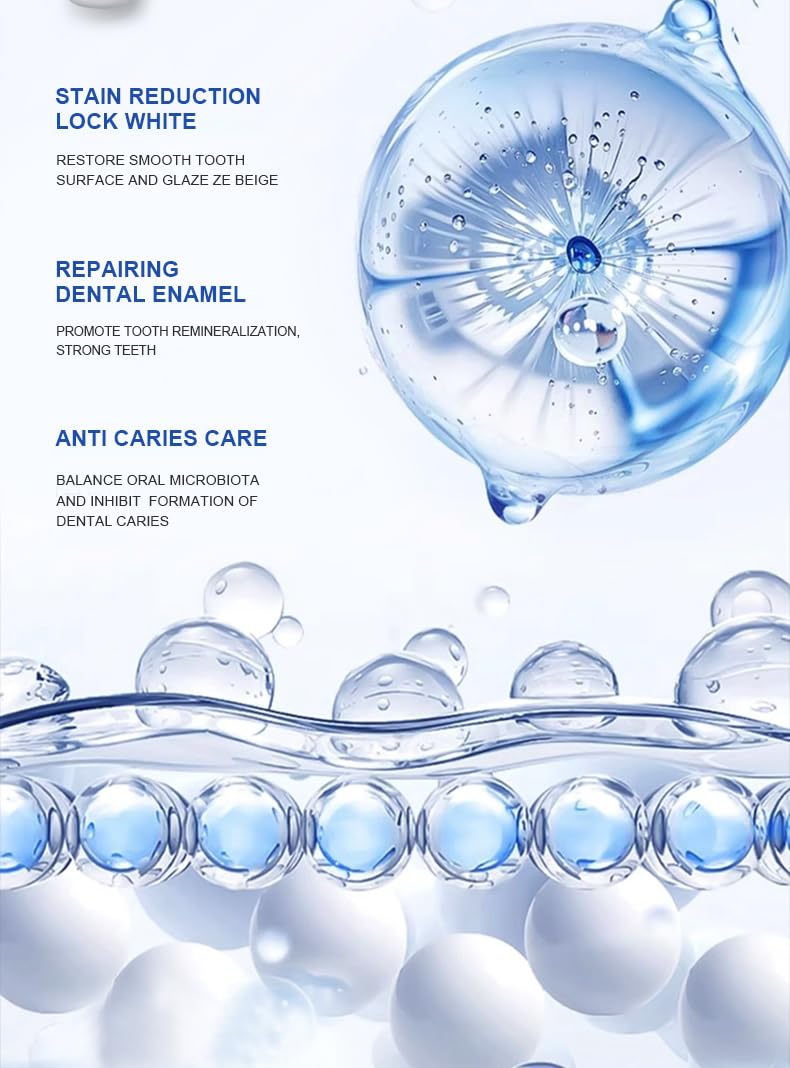 Ginaday dentifrice hydroxyapatite brossage-visible, démontrant l'action efficace sur les dents