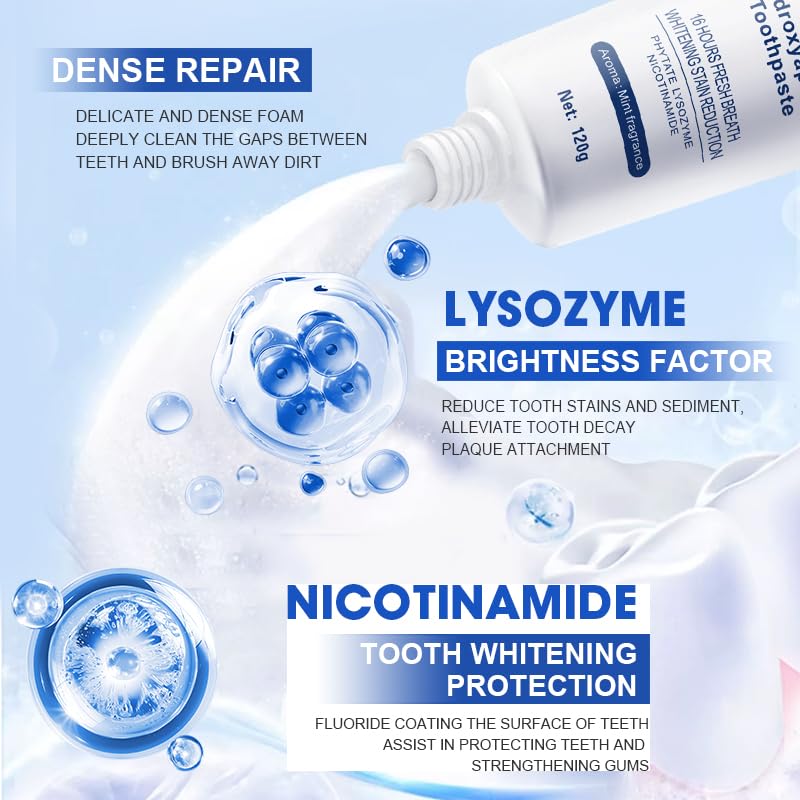 Ginaday dentifrice hydroxyapatite pour dents sensibles, formulation douce et protectrice