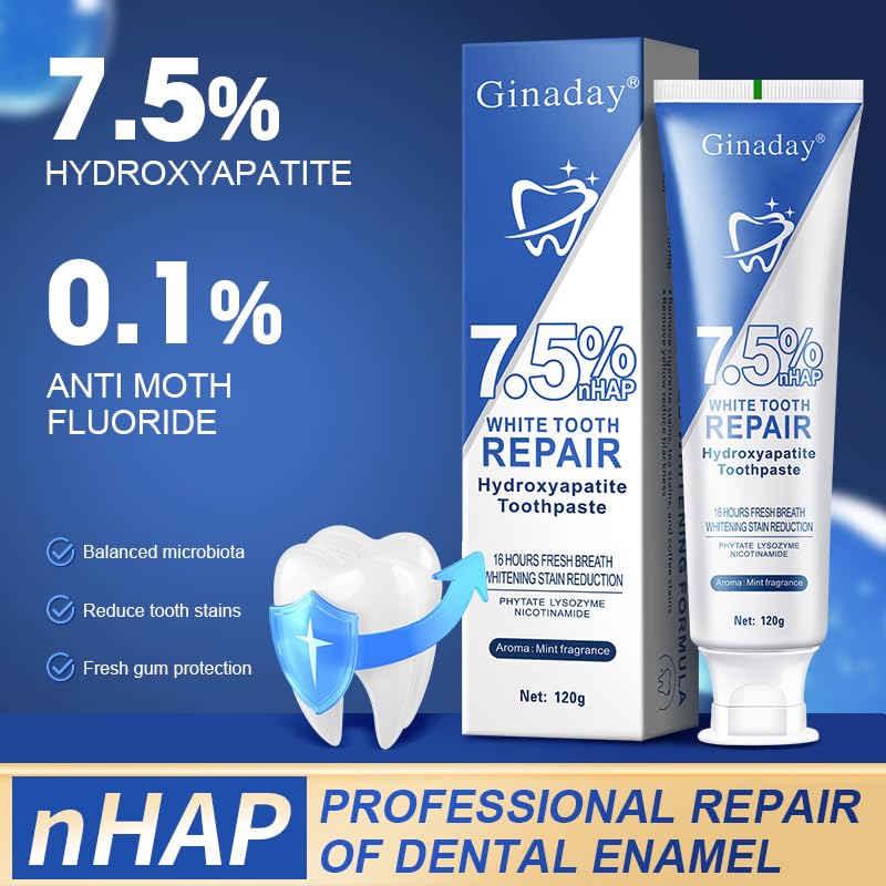 Ginaday dentifrice hydroxyapatite sans fluor, option sûre pour toute la famille