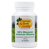 Ginseng & Herb Co-Op – bouteille Wisconsin 500 mg pour une supplémentation quotidienne pratique