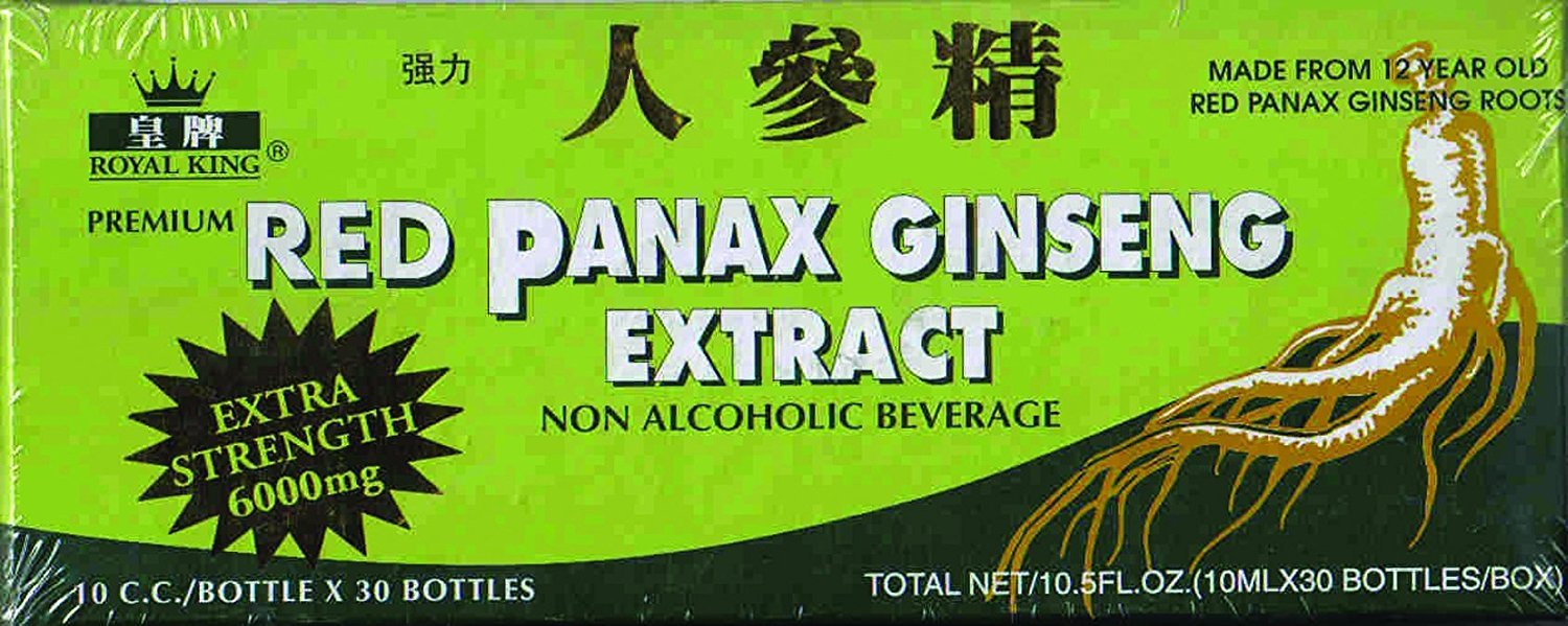 Ginseng Royal King Red Panax flacon 10cc, extrait puissant pour l'énergie naturelle.